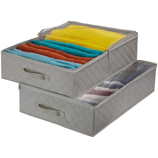 Sorbus 24" Gray Underbed Storage Bags, 2ct. | 24" x 16.5" x 6" | Michaels®